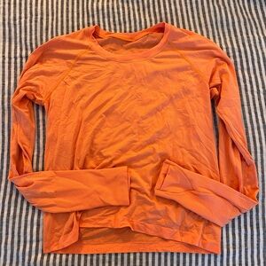 Lululemon Swiftly Tech Long-Sleeve Shirt 2.0 Orange